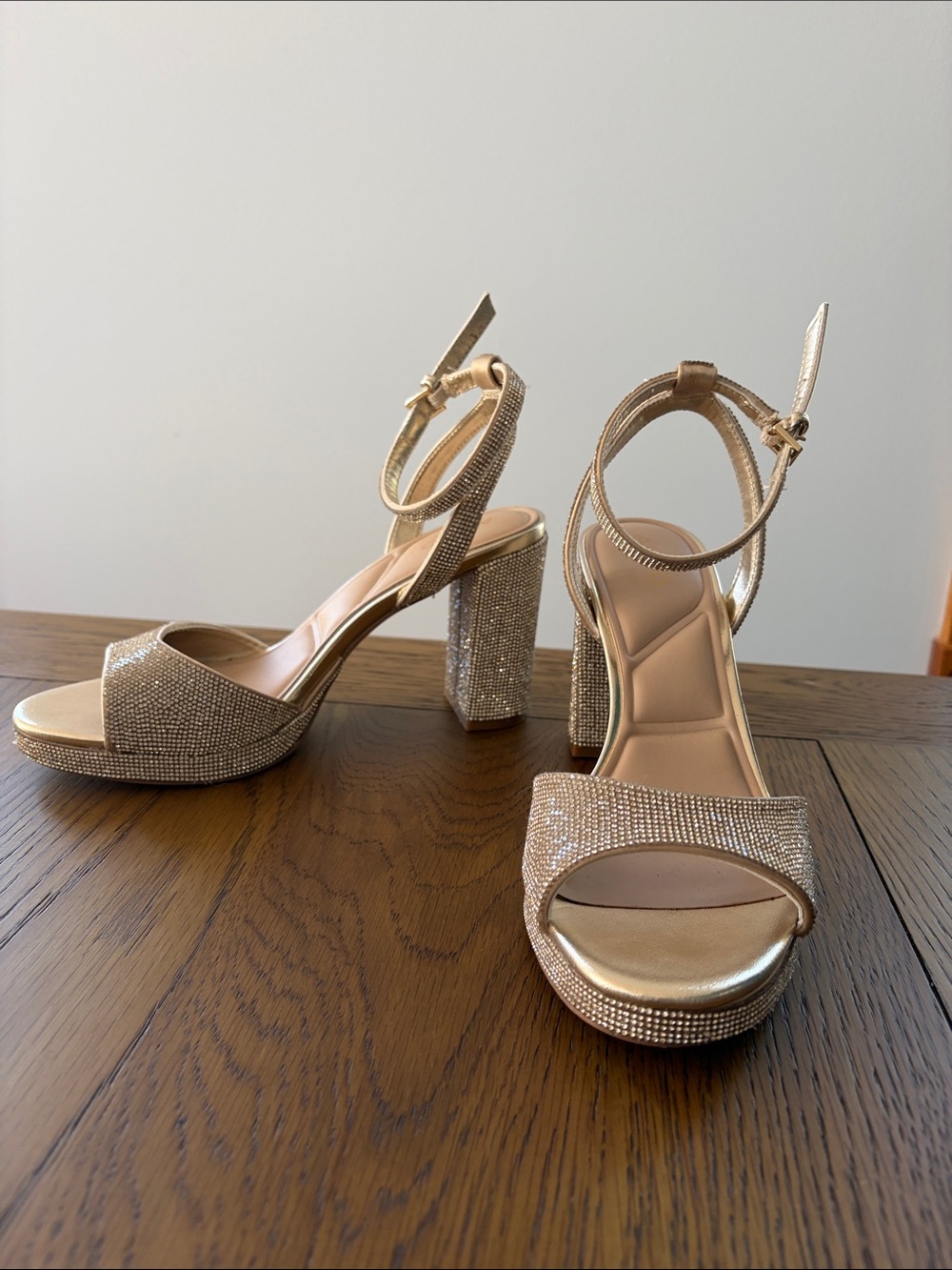 Aldo Alluring Block Crystal-Studded Heels